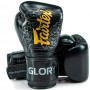 Fairtex BGVG3 "Glory" Боксерские Перчатки Тайский Бокс Липучка Черные с Серебром